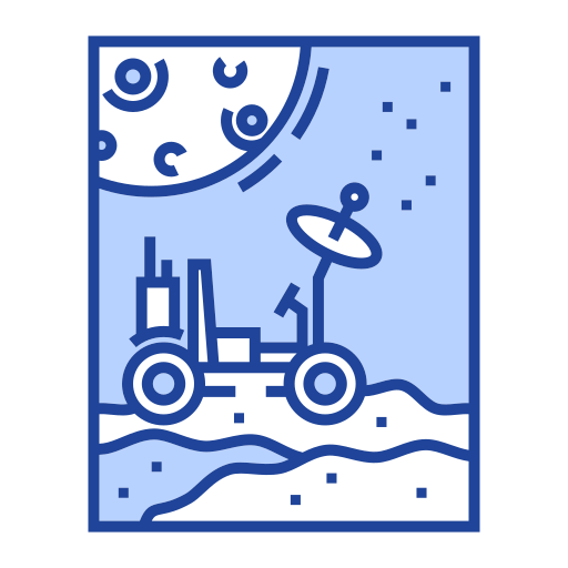 Astronomy, exploration, moonwalker, planet, space rover, technology, vehicle icon